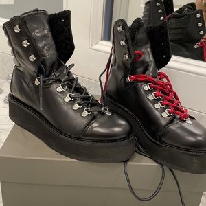 All saints Fay  calf leather black leather boots